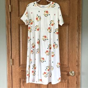 Sweet Salt Soft & Stretchy White & Multicolored Floral Print Swing Dress Large